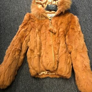 Women’s rabbit fur coat